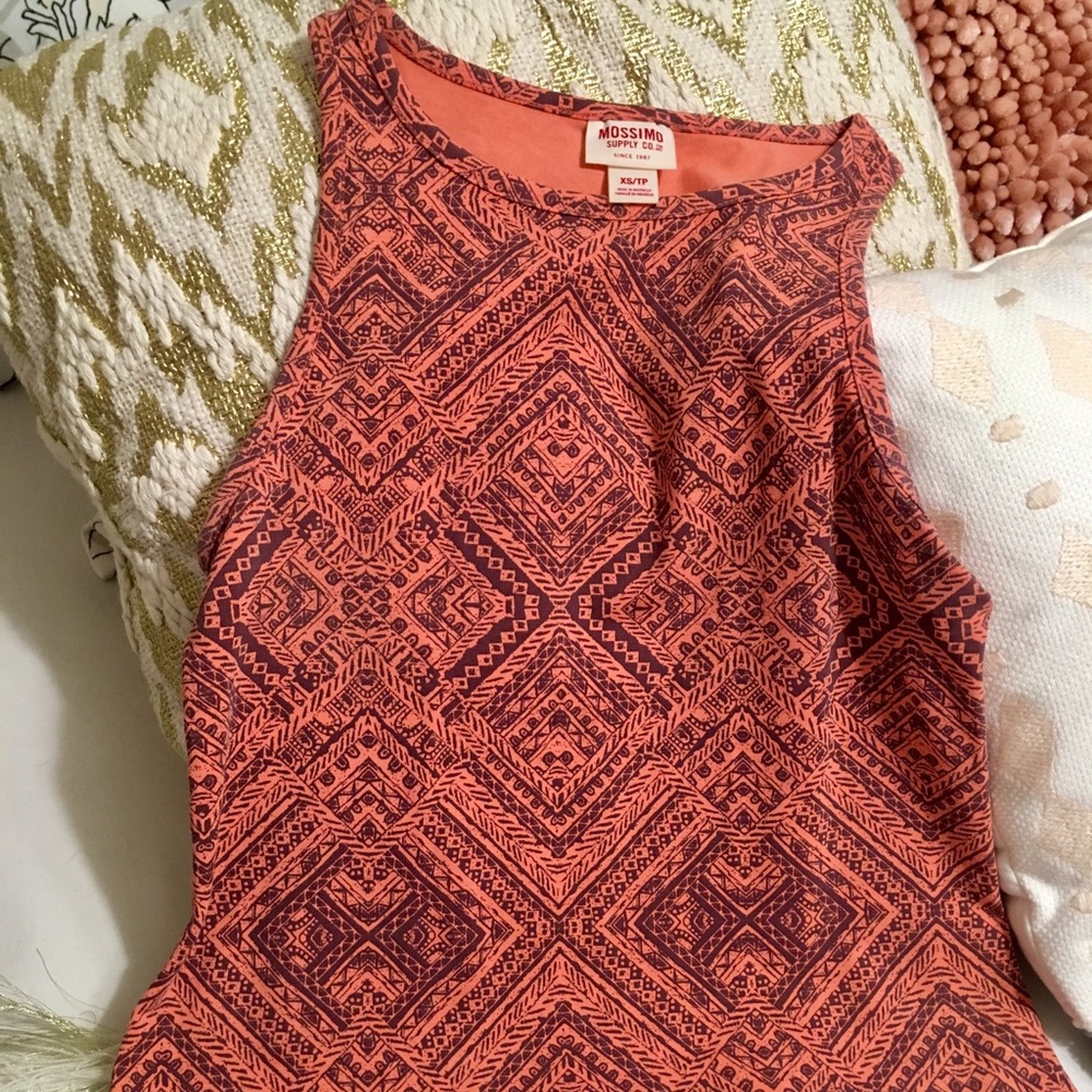 Coral Mossino Print Tank Top